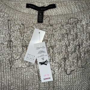 White House Black Market Women's Beige Knit Sweater